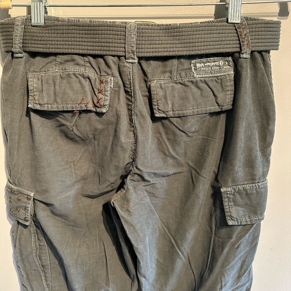 Da-Nang Women's Cargo Pants in Gray with Brown Details - Picture 7 of 16